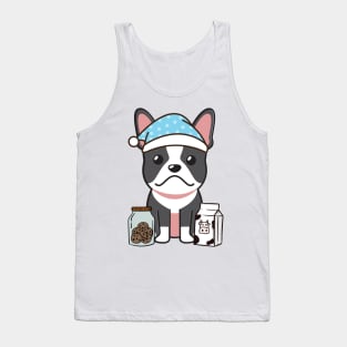 Funny french bulldog is having a midnight snack Tank Top